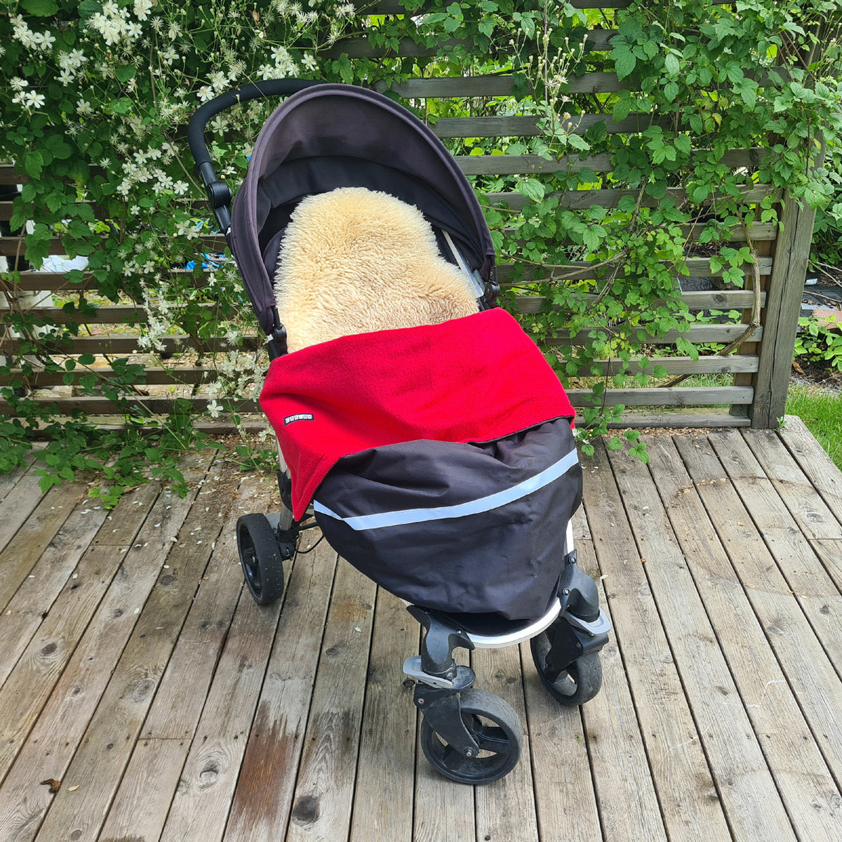 Throw-on cover stroller - Loving Red