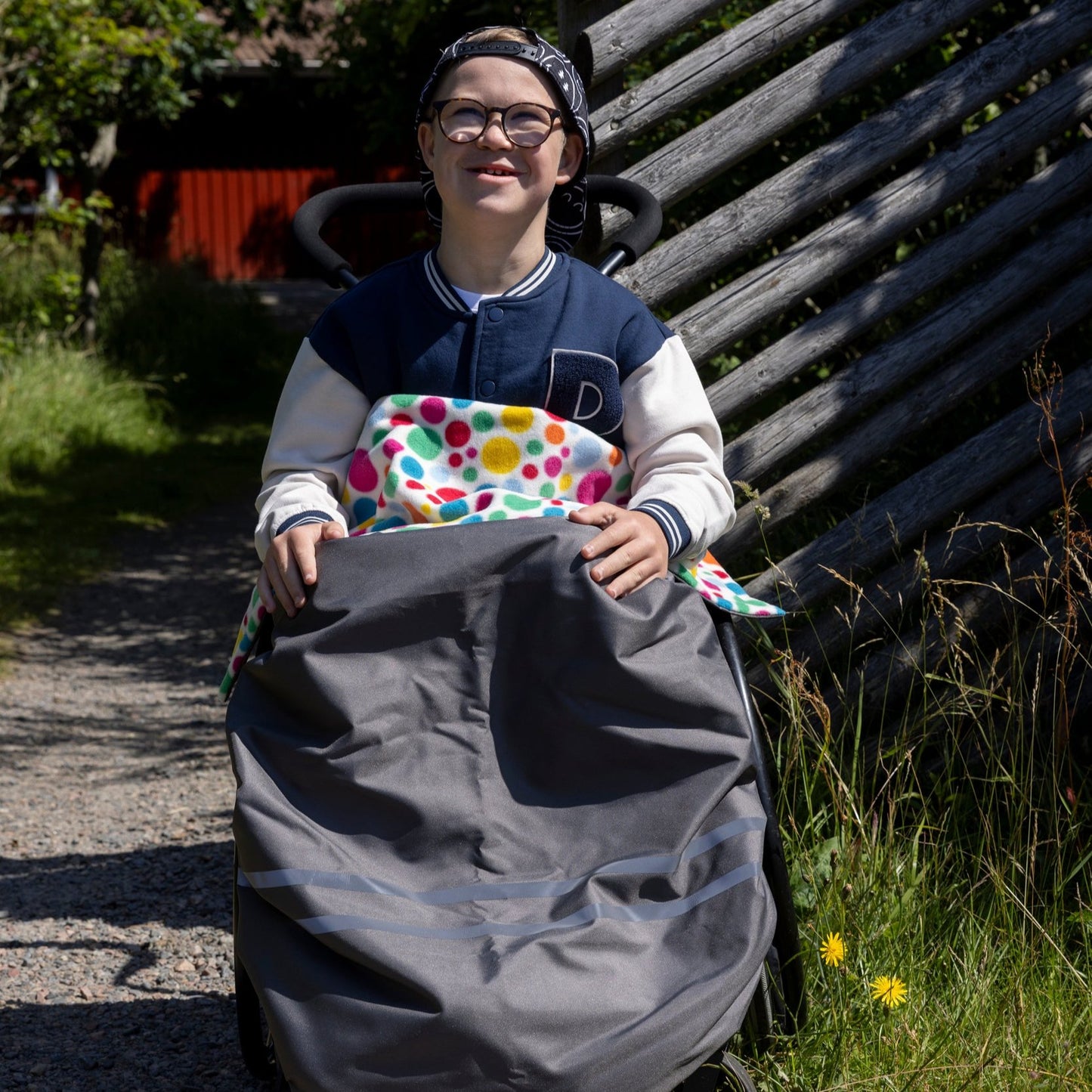 Cab-on Life Dra-på-täcke - Wihite Happy Dots