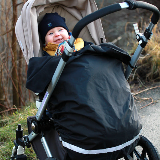 Cab-on Wind - Strong Black vindtätt barnvagnsöverdrag
