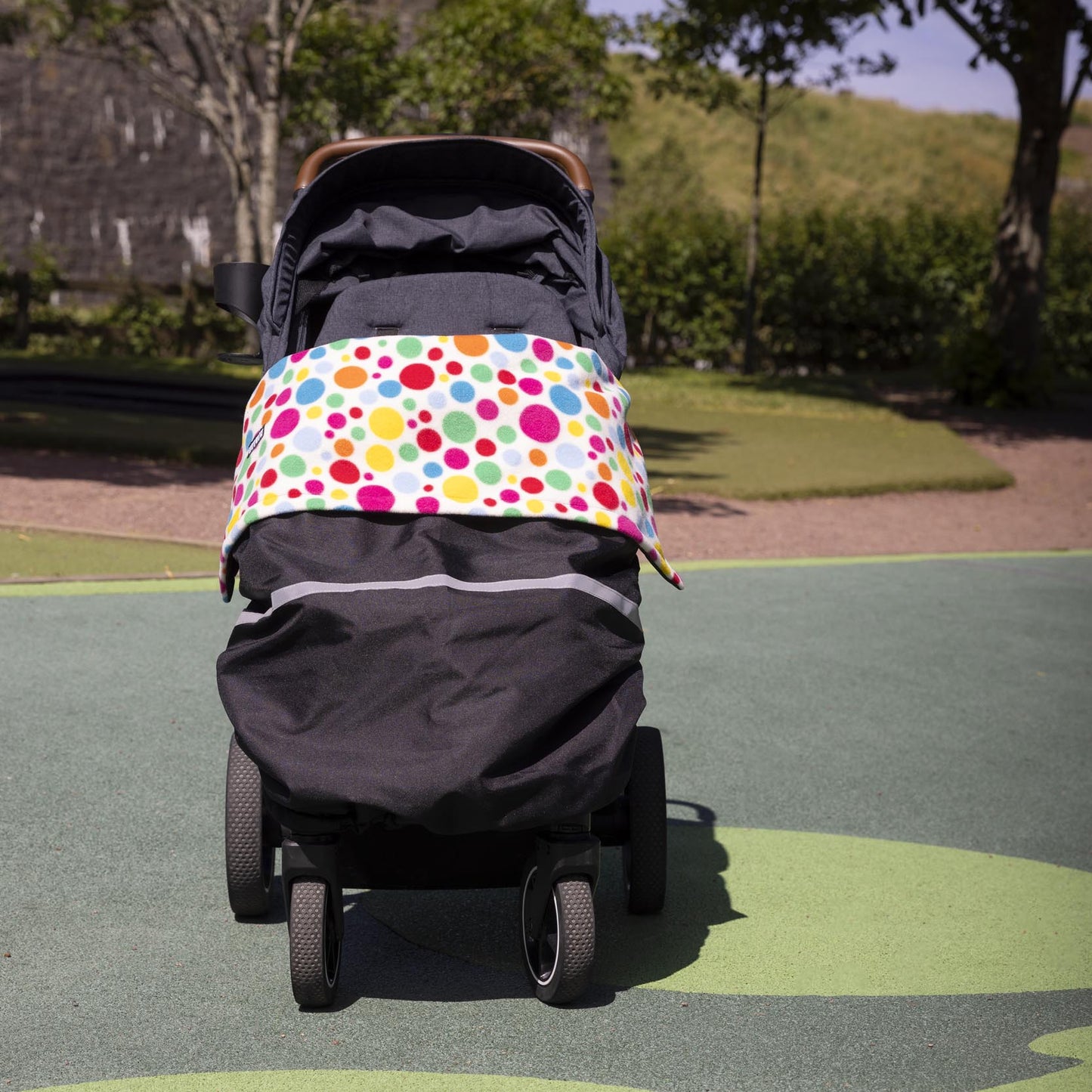 Cab-on Life Dra-på-täcke - White Happy Dots