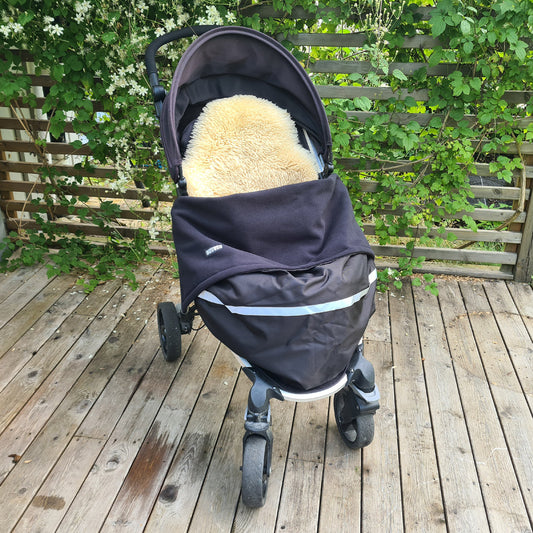 Dra-på överdrag barnvagn - Strong Black/Black